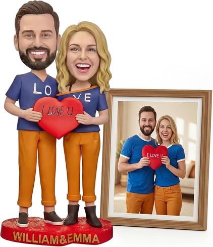 Mybobbbleheadsshop Best Lover Custom Bobblehead from Photo Handmade Figurine Personalized Gift for Wife or Husband Valentine’s Day Birthday & Anniversary in Saudi Arabia
