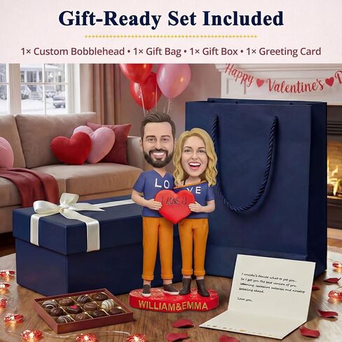 Mybobbbleheadsshop Best Lover Custom Bobblehead from Photo Handmade Figurine Personalized Gift for Wife or Husband Valentine’s Day Birthday & Anniversary in Saudi Arabia