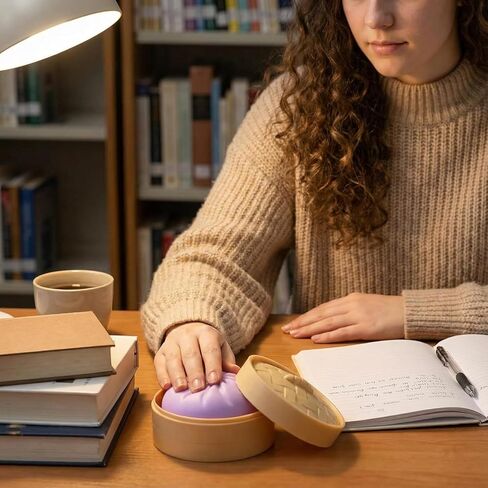 زلابية لامعة عملاقة، زلابية عملاقة اسفنجية، زلابية قوس قزح ميجا، لعبة تململ لطيفة لتخفيف القلق، مع صندوق بخار، عجينة تخفيف الضغط الناعمة للبالغين (أرجواني) in Kuwait