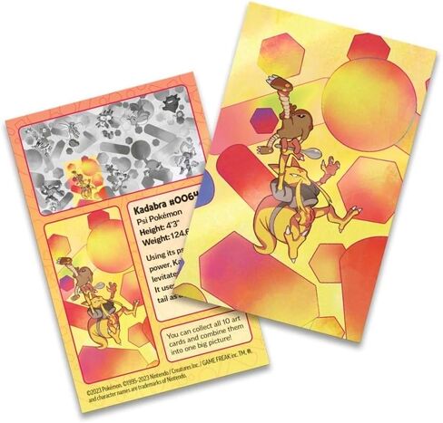Pokémon TCG: Scarlet & Violet—151 Mini Tin – Kadabra وHitmonlee (حزمتان معززتان، 1 عملة و1 بطاقة فنية) in Kuwait