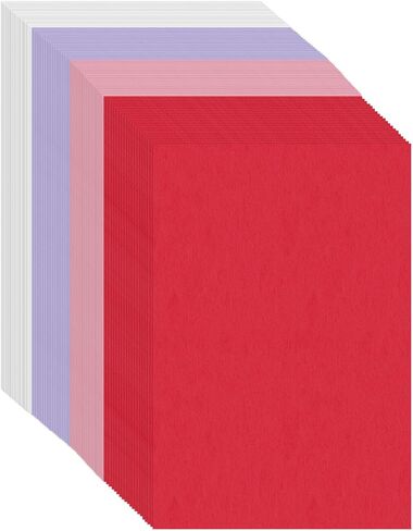100 Sheets Valentine's Day Cardstock Pink Red White Thick Paper Valentine Card Stock Collection for Valentine Card Making Arts Crafts Invitations Greeting Gift Tags Scrapbook in Kuwait