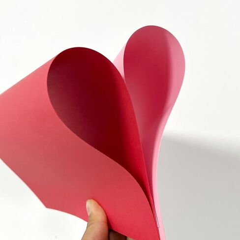 100 Sheets Valentine's Day Cardstock Pink Red White Thick Paper Valentine Card Stock Collection for Valentine Card Making Arts Crafts Invitations Greeting Gift Tags Scrapbook in Kuwait