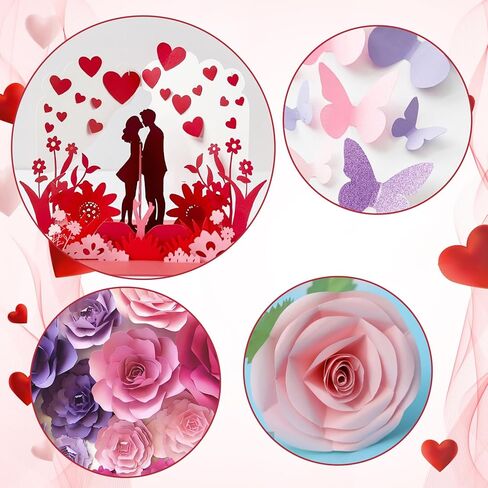 100 Sheets Valentine's Day Cardstock Pink Red White Thick Paper Valentine Card Stock Collection for Valentine Card Making Arts Crafts Invitations Greeting Gift Tags Scrapbook in Kuwait