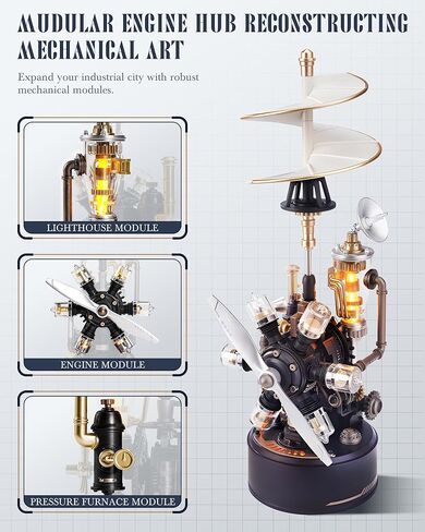 ROBOTIME 3D Puzzle Helicopter – Mechanical DIY Model Set with Light & Movement, PVC Model, Engineering Gift, STEM for Collectors & Amateurs, CGL01 in Saudi Arabia