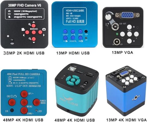 كاميرا مجهرية 4K 2K 60 إطارًا في الثانية - إخراج متزامن HDMI USB بدقة 48 ميجابكسل لإصلاح الرقاقة (مربع 5 × 5 × 1.0 مم) in Kuwait
