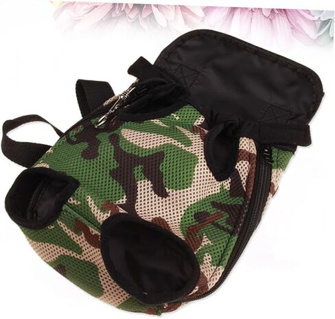 NUOBESTY Adjustable Breathable Pet Chest Bag with Elastic Neck Support and Safety Hook Army Camouflage Travel Shoulder Backpack for Dogs and Cats in Saudi Arabia