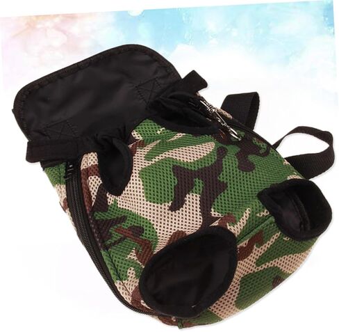 NUOBESTY Adjustable Breathable Pet Chest Bag with Elastic Neck Support and Safety Hook Army Camouflage Travel Shoulder Backpack for Dogs and Cats in Saudi Arabia