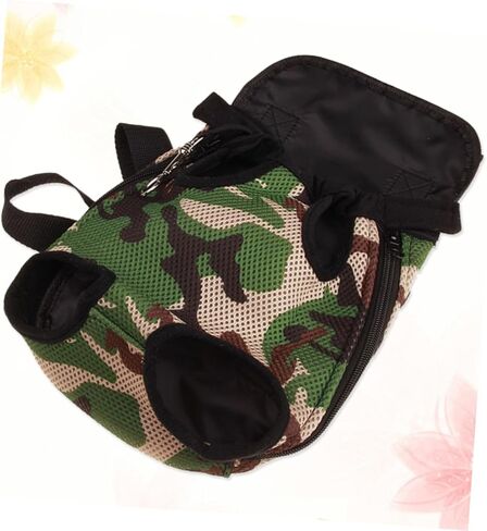 NUOBESTY Adjustable Breathable Pet Chest Bag with Elastic Neck Support and Safety Hook Army Camouflage Travel Shoulder Backpack for Dogs and Cats in Saudi Arabia