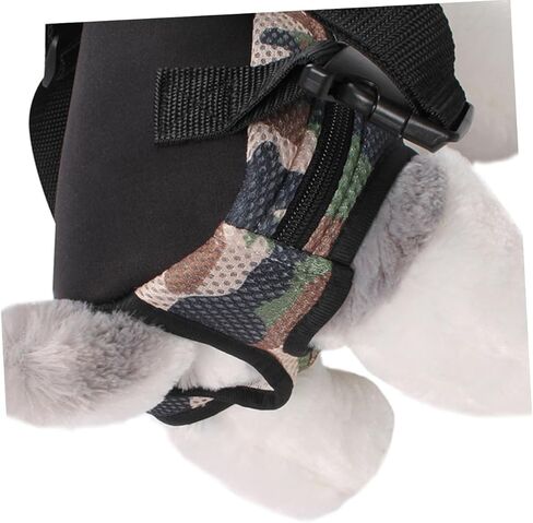 NUOBESTY Adjustable Breathable Pet Chest Bag with Elastic Neck Support and Safety Hook Army Camouflage Travel Shoulder Backpack for Dogs and Cats in Saudi Arabia