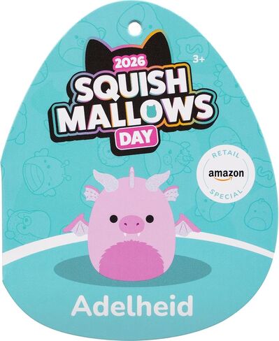 Squishmallow الأصلي 12 بوصة Adelheid The Pink Dragon Day 2026 Amazon حصريًا - Jazwares الرسمية القطيفة (متوسطة الحجم) in Saudi Arabia