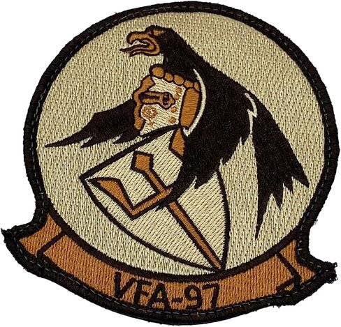 VFA-97 Warhawks Desert Tan Patch - with Hook and Loop, 4" in Saudi Arabia