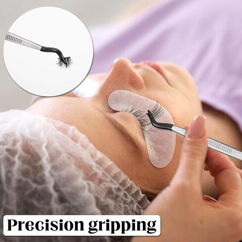 Zelphvt 4 قطع ملاقط بأطراف مطاطية، مجموعة ملاقط ذات أطراف مطاطية مطلية بالبولي فينيل كلوريد طويلة ومسطحة ومستقيمة، ملقط لصناعة الطوابع والخرز وأدوات المجوهرات in Kuwait