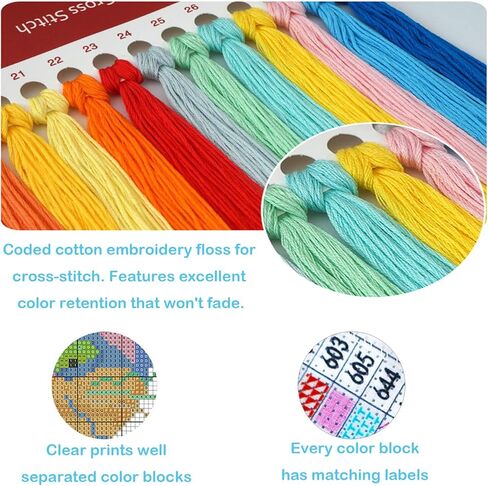 51buyoutgo 11CT Stamped Cross Stitch Kits for Adults - 12x12 in Embroidery Kit with Funny Easy Washable Quotes Pattern, Pre Printed Fabric, Fit for DIY Home Decor, Mom Gifts & Stress Relief in Kuwait