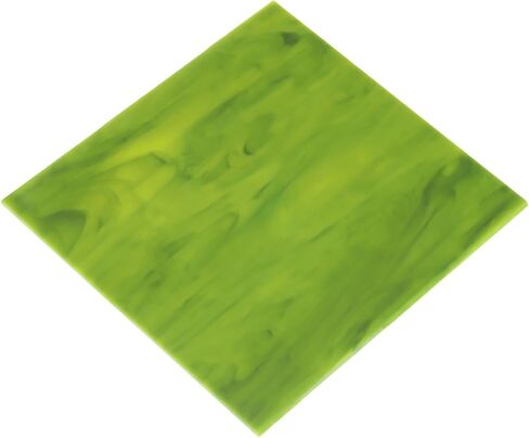Generic Stained Glass Sheet Mosaic Tile 3.9 Inch x 3.9 Inch Green Stained Glass Sheets for Crafts DIY, Art Project in Saudi Arabia