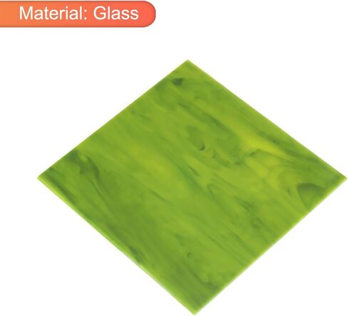 Generic Stained Glass Sheet Mosaic Tile 3.9 Inch x 3.9 Inch Green Stained Glass Sheets for Crafts DIY, Art Project in Saudi Arabia