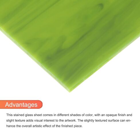 Generic Stained Glass Sheet Mosaic Tile 3.9 Inch x 3.9 Inch Green Stained Glass Sheets for Crafts DIY, Art Project in Saudi Arabia