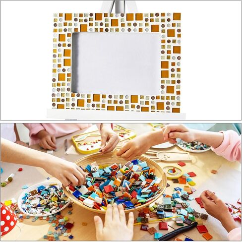 Generic Stained Glass Sheet Mosaic Tile 3.9 Inch x 3.9 Inch Green Stained Glass Sheets for Crafts DIY, Art Project in Saudi Arabia