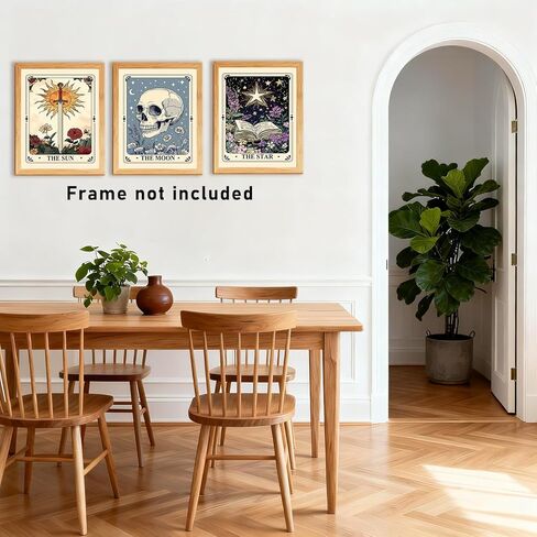 RLTXBUK Tarot Cross Stitch Kits,3 Pack Vintage Celestial Sun Moon Star Stamped Counted Cross Stitch Kits for Adults, Mystical Gothic Botanical Tarot Card Needlepoint, 11.8x15.8 Inch in Kuwait