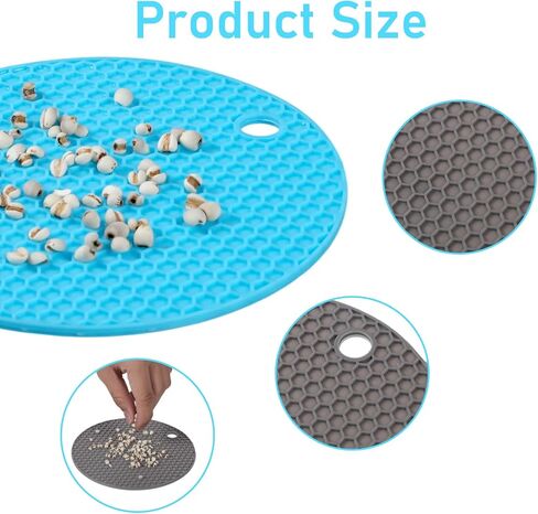 2 Pcs Bird Slow Feeder Mats, Interactive Foraging Mat, Extend Eating Time, Birds Toy for Parakeet, Cockatiel, African Grey, Conure (Blue & Grey) in Saudi Arabia