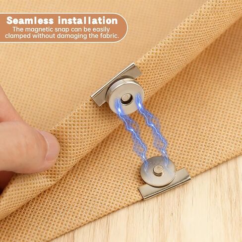 14 زوجًا من الأزرار المغناطيسية، أزرار مغناطيسية معدنية غير ملحومة مخيطة على المشابك، مغناطيس مثبت بدون خياطة مناسب للحقائب، والمحفظة، والملابس، والحرف اليدوية، وإكسسوارات DIY in Kuwait