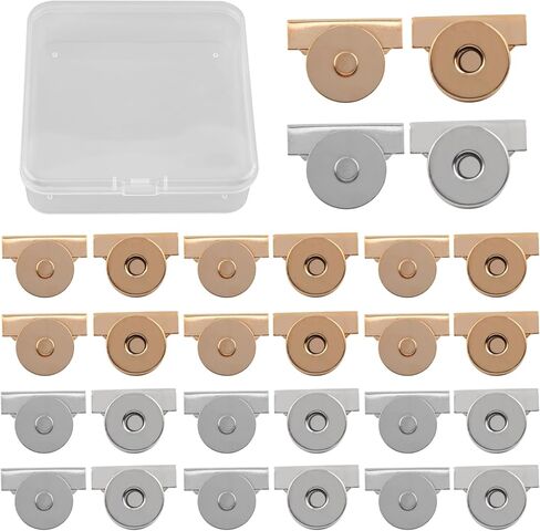 14 زوجًا من الأزرار المغناطيسية، أزرار مغناطيسية معدنية غير ملحومة مخيطة على المشابك، مغناطيس مثبت بدون خياطة مناسب للحقائب، والمحفظة، والملابس، والحرف اليدوية، وإكسسوارات DIY in Kuwait