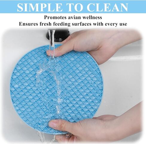 2Pcs Bird Foraging Mats, Bird Slow Feeder Mats, Interactive Foraging Mat for Parakeets, Cockatiels and Small Birds (Green/Light Blue) in Saudi Arabia