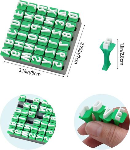 MingQiEven DIY Craft Alphabet and Number Stamps Set, 1/2" Uppercase Letters, Numbers - Polymer Clay, Pottery, Fondant Embosser, Cookie Press Tools for Personalized Creations in Saudi Arabia