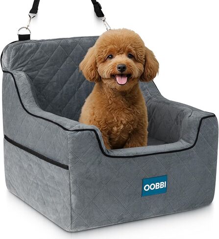 Small Dog car seat with Premium Memory Foam & Safety Straps – Cozy Dog Bed for Car for Daily Travel & Road Trips for Medium Sized Dogs - Washable Design with Anti-Slip Base in Saudi Arabia
