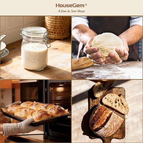 Sourdough Starter Warmer – Water Bath Uniform Warming, Precise 1°F Thermostat (70–104°F), 198H Timer, Fits Jars Up to 50oz, Sourdough Kit for Sourdough Home Baking & Consistent in Saudi Arabia