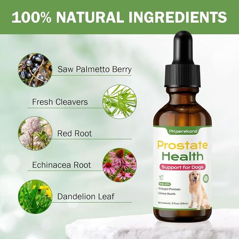 دعم صحة البروستاتا للكلاب، يخفف من تضخم البروستاتا، يدعم صحة المسالك البولية، التردد الطبيعي، يعزز صحة المناعة بشكل عام، مكمل عشبي طبيعي، 2 أونصة (59 مل) in Kuwait