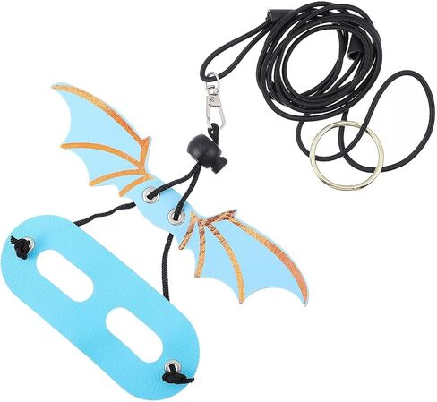Luxshiny 5pcs Adjustable Blue Reptile Harness Leash Set with Wing Design for Small Lizards and Geckos, Lightweight Pet Traction Belt for Outdoor Walking and Travel in Kuwait