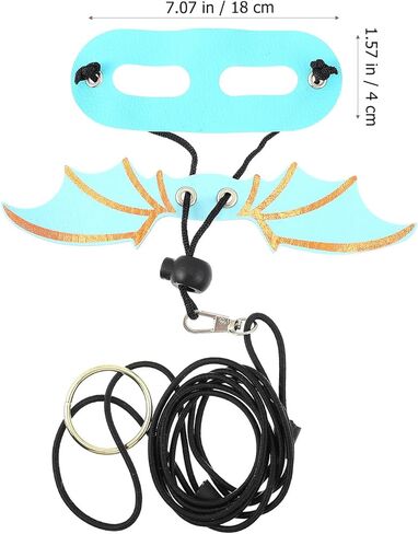 Luxshiny 5pcs Adjustable Blue Reptile Harness Leash Set with Wing Design for Small Lizards and Geckos, Lightweight Pet Traction Belt for Outdoor Walking and Travel in Kuwait