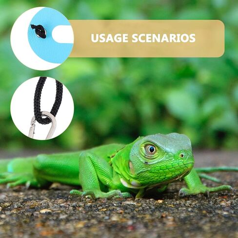 Luxshiny 5pcs Adjustable Blue Reptile Harness Leash Set with Wing Design for Small Lizards and Geckos, Lightweight Pet Traction Belt for Outdoor Walking and Travel in Kuwait