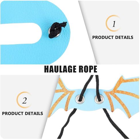 Luxshiny 5pcs Adjustable Blue Reptile Harness Leash Set with Wing Design for Small Lizards and Geckos, Lightweight Pet Traction Belt for Outdoor Walking and Travel in Kuwait