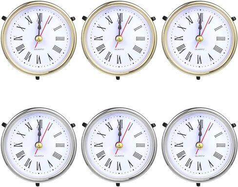 6 قطع من ساعات الأرقام الرومانية لقالب الراتنج، ساعة كوارتز تعمل بالبطارية، مكونات ساعة فضية ذهبية لصب ساعة راتنجات الإيبوكسي لتزيين ساعة الطاولة بنفسك in Kuwait