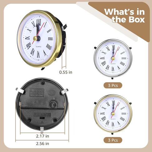 6 قطع من ساعات الأرقام الرومانية لقالب الراتنج، ساعة كوارتز تعمل بالبطارية، مكونات ساعة فضية ذهبية لصب ساعة راتنجات الإيبوكسي لتزيين ساعة الطاولة بنفسك in Kuwait