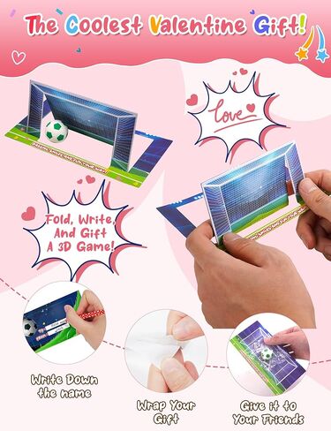 27 قطعة من بطاقات عيد الحب مع ممحاة كرة رياضية، 9 ممحاة رياضية بتصميم مع بطاقات عيد الحب لصالح الحفلات، جوائز تبادل الفصول الدراسية لعيد الحب، ألعاب عيد الحب للأولاد والأطفال in Saudi Arabia