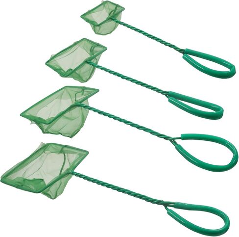 BokWin Multi-Size Small Fish Net, 4 Pack Bait Fish Net,for Aquarium, Fishes Tank, Pond (3inch 4inch 5inch 6inch) in Saudi Arabia