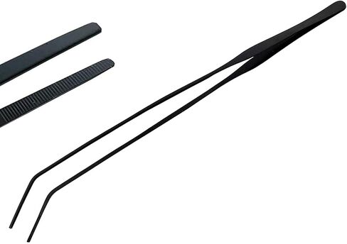 Fish Aquarium Cleaner Stainless Steel Aquarium Curved Tweezer Black Coated 15" Long Instruments in Saudi Arabia