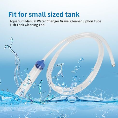 PVC Siphon Tube Aquarium Water Changer Tidyning Manual Gravel Cleaning Water Filter for 30L Small Fish Tank in Kuwait