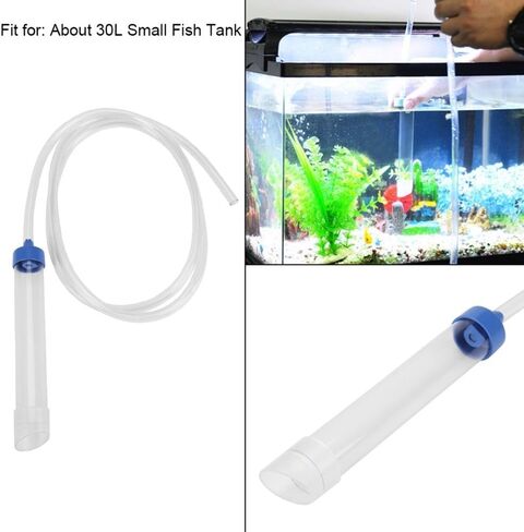 PVC Siphon Tube Aquarium Water Changer Tidyning Manual Gravel Cleaning Water Filter for 30L Small Fish Tank in Kuwait