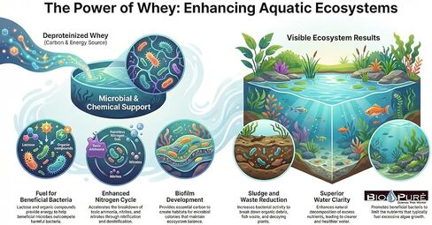 Bio-Pure Pond & Aquarium Beneficial Bacteria w/Deproteinized Whey (Microbe Nutrition) – 50/50 Dual-Action for Water Clarity + Bottom Waste – Natural Biological Cleaner for Ponds & Fish Tanks in Saudi Arabia