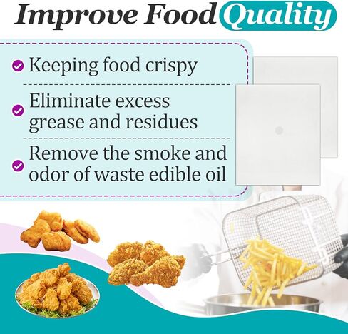 100 Pcs Fryer Filter Paper Envelope Style Compatible with Henny Penny 12102, Commercial Deep Fryer Oil Filtration with a Filter Hole for Restaurants, Food Dining Cars and Hotels in Kuwait