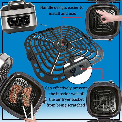 ALJ 6QT Air Fryer Grill Plate for Power XL Grill Air Fryer Combo 6QT 12-in-1 Indoor Slow Cooker, Upgraded Air Fryer Grill Pan Crisper Tray Plate Insert Grate Rack Grid Shelf for Power XL 6QT Air Fryer in Saudi Arabia