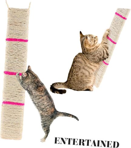 Sisal Cat Scratcher Hanging Pad Random Color for Corners Durable Scratch Mat for Cats Healthy Outlet for Natural Instincts Keeps Cats Entertained and Engaged in Saudi Arabia