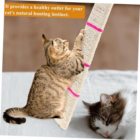 Sisal Cat Scratcher Hanging Pad Random Color for Corners Durable Scratch Mat for Cats Healthy Outlet for Natural Instincts Keeps Cats Entertained and Engaged in Saudi Arabia