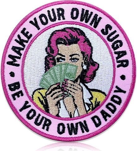 اصنع السكر الخاص بك كن والدك النسوي Hustle Baddie Mindset Girl Boss Empowerment رقعة مطرزة لحقيبة الظهر، القبعة، السترات، الكي على الخياطة، هدية رقع PVC مطرزة، إكسسوارات 3 بوصة in Kuwait