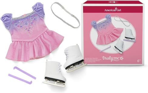 American Girl, Truly Me, Spin in Style Figure-Skating Outfit, Doll Clothes, for 18-inch Dolls, 4pcs, Ages 6+ in Saudi Arabia