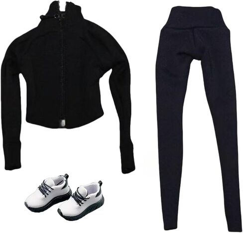 Fashion Doll Workout Set, Yoga setfitness Athletic Jacket with Leggings and Shoes, Compatible with 11.5-12 in Doll 1/6 Scale Accessories in Saudi Arabia