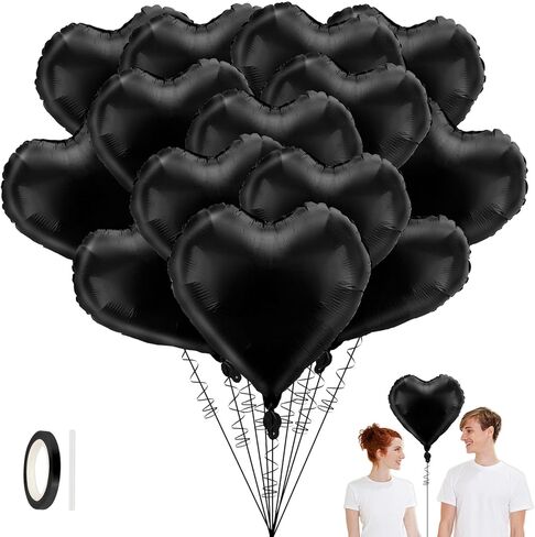Heart Balloons,15Pcs Pink Heart Shaped Balloons, 18 Inch Love Valentines Balloon, Metallic Helium Mylar Foil Balloon for Mother's Day Propose Marriage Wedding Birthday Valentines Day Decorations in Saudi Arabia